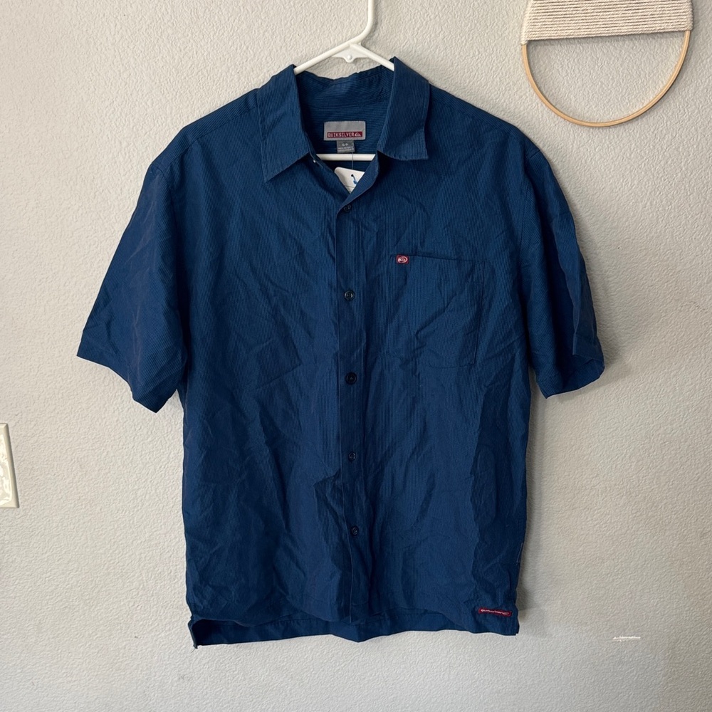 QUICKSILVER Men's Navy Button-Down Shirt